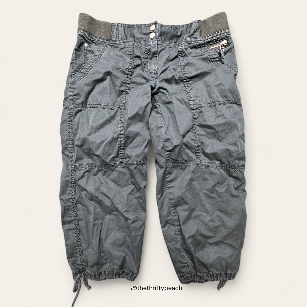 Ann Taylor LOFT Cropped Cargo Capris with Drawstring Ankles